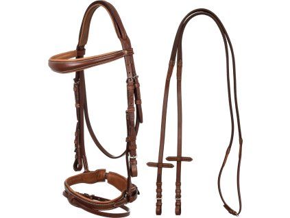 Ogłowie Jubilee Equestro, cognac (Rozmiar COB)