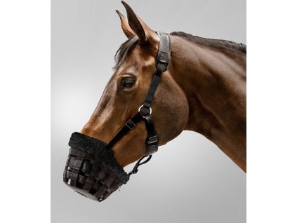 Kaganiec do wypasu Comfort Waldhausen, z jagnięcą skórą, czarny