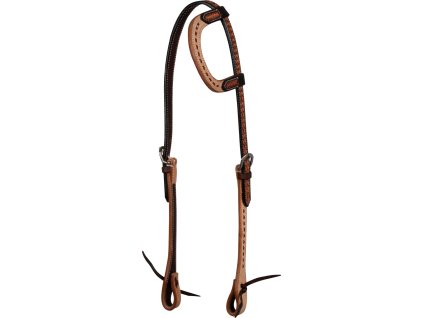 Ogłowie Western Pool's, na jedno ucho, chestnut