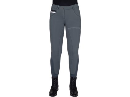 Bryczesy Emma QHP, z pełnym lejem, zimowe, damskie, jungle green