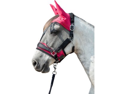 Maska przeciw owadom Premium HKM, do kantara, magenta