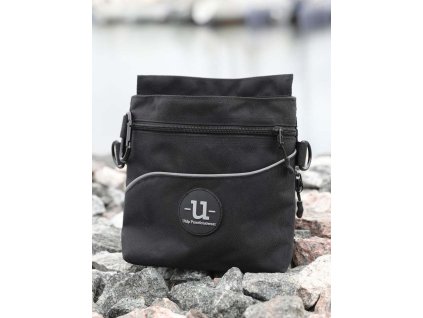 Saszetka biodrowa na przysmaki/Torebka Goodie UHIP, duża, czarna