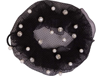 Siatka do włosów Twinkie QHP, czarno-srebrna