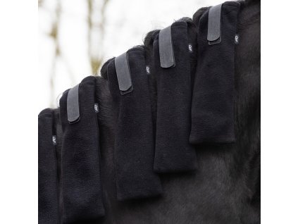 Ochraniacze na grzywę QHP, 4 szt., czarne