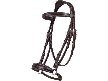 Ogłowie Luxury QHP, brązowe (Rozmiar PONY)