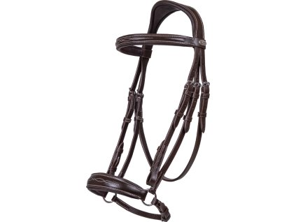 Ogłowie Luxury QHP, brązowe