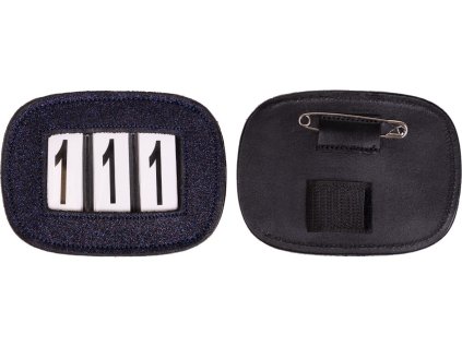 Numer startowy Shine QHP, 1 szt., trzycyfrowy, kwadratowy, navy