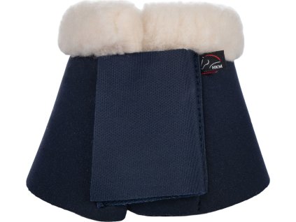 Kaloszki Comfort Softopren HKM, z owczą skórą, deep blue