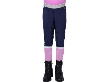 Bryczesy Gwenn QHP, z pełnym lejem, dziecięce, granatowe