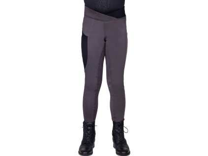 Bryczesy Djune QHP, z pełnym lejem, dziecięce, anthracite