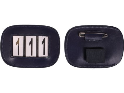 Numer startowy Modeste QHP, 1 szt., trzycyfrowy, kwadratowy, navy