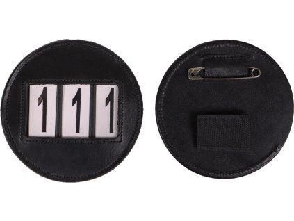 Numer startowy Modeste QHP, 1 szt., trzycyfrowy, okrągły, czarny