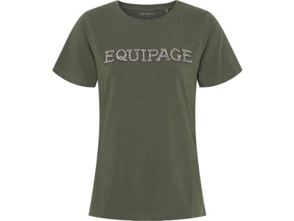 T-shirt Melina Equipage, damski, forest