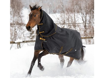 Derka padokowa Irish Bucas, z kapturem, 50 g, black with black/gold trim