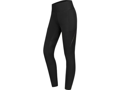 Legginsy jeździeckie Milla ELT, z lejem, zimowe, czarne