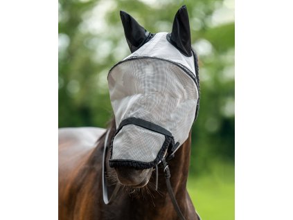 Maska przeciw owadom HKM, srebrno-czarna