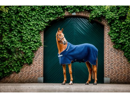 Derka chłodząca jesienna Horseware, navy/navy & silver