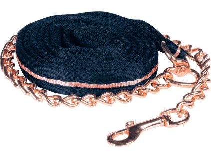 Uwiąz z łańcuchem Soft HKM, 2.7 m, navy/rosegold