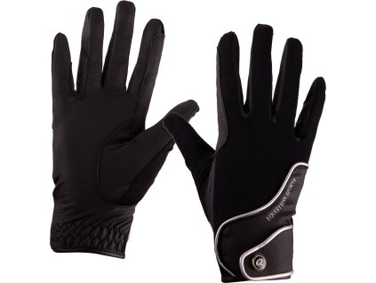 Letnie rękawiczki siatkowe QHP, czarne