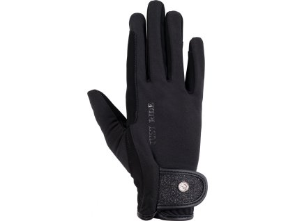 Rękawiczki jeździeckie Ruby HKM, damskie, czarne