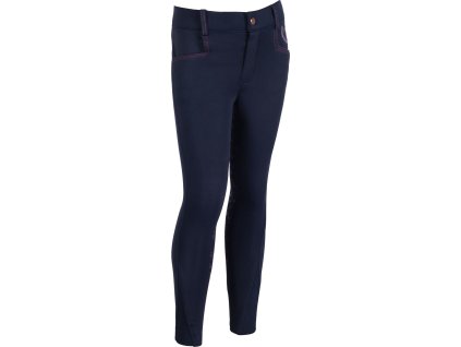 Bryczesy Alva HKM, z pełnym lejem, dla dzieci, deep blue