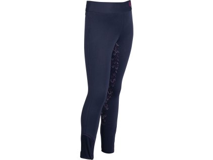 Legginsy Alva HKM, z pełnym lejem, dziecięce, deep blue
