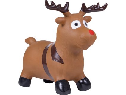 Renifer skaczący świąteczny QHP, brązowy