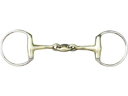 Wędzidło eggbutt podwójnie łamane Argentan HKM, 18 mm