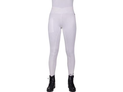 Bryczesy jeździeckie Raquel QHP, z pełnym lejem, zimowe, damskie, białe