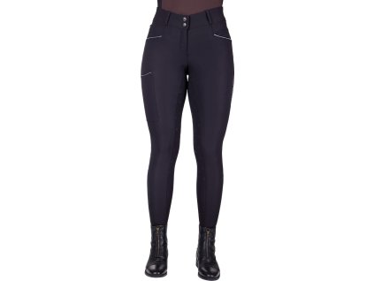 Bryczesy Julin QHP, z pełnym lejem, damskie, czarne