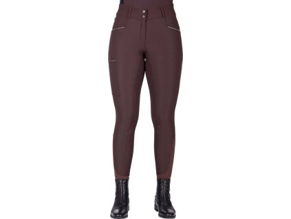 Bryczesy Julin QHP, z pełnym lejem, damskie, coffee