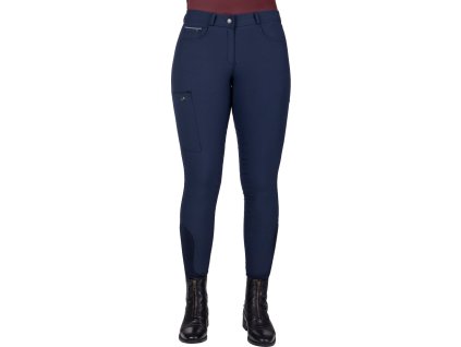 Bryczesy Qiara QHP, z lejem kolanowym, damskie, navy