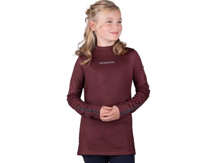Koszulka termoaktywna Qiara QHP, dla dzieci, burgundy