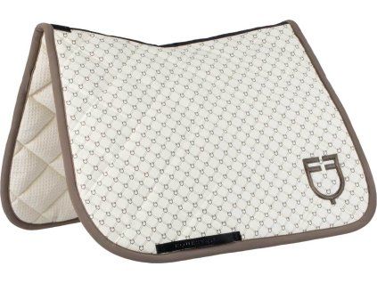 Czaprak Monogram Print Equestro, ujeżdżeniowy, antique white/walnut (Rozmiar FULL)