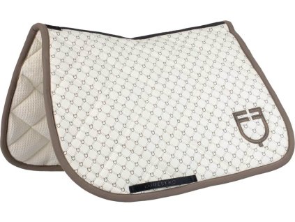Czaprak Monogram Print Equestro, skokowy, antique white/walnut