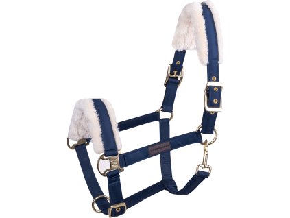 Ekskluzywny kantar - granatowo-beżowy