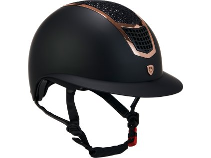 Kask jeździecki Eclipse Stone Mat Wide Visor Equestro, black/rose gold