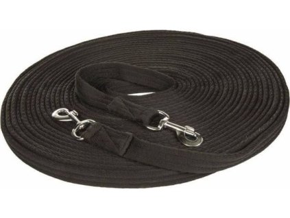 Podwójna lonża 'Soft' HKM, 18 m, czarna