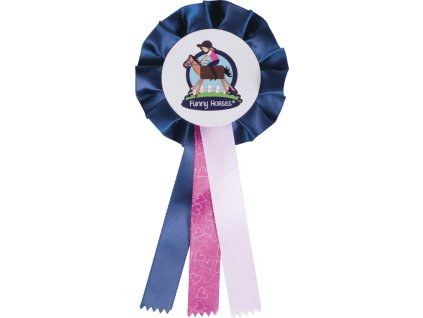 Rozeta Funny Horses HKM, violet/blue