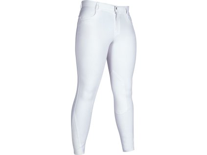 Bryczesy jeździeckie Sportive HKM, z lejem kolanowym, męskie, białe