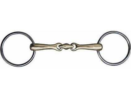 Wędzidło podwójnie łamane HKM, 14 mm, Argentan