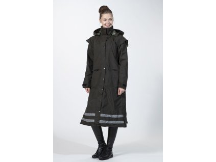 Płaszcz przeciwdeszczowy jeździecki Seattle HKM, damski, czarny