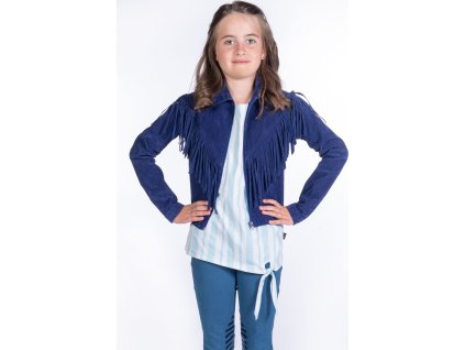 Kurtka z frędzlami Bibi&Tina HKM, dziecięca, deep blue