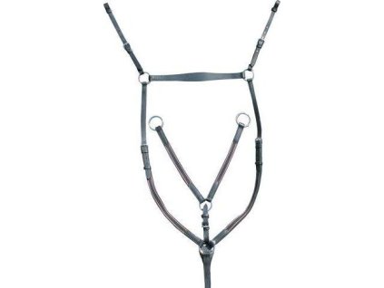 Napierśnik z wytokiem srebrne okucia HKM, czarny