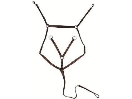 Napierśnik z wytokiem srebrne okucia HKM, brązowy