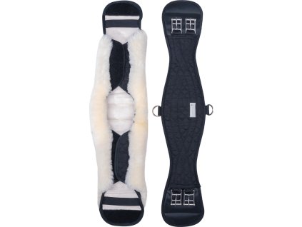 Popręg ujeżdżeniowy z jagnięcej skóry Waldhausen, czarny/naturalny