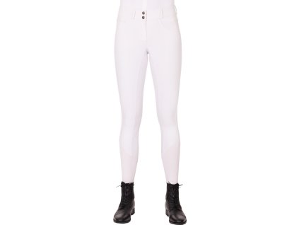 Bryczesy PerformNow PresTeq, z pełnym lejem, damskie, białe