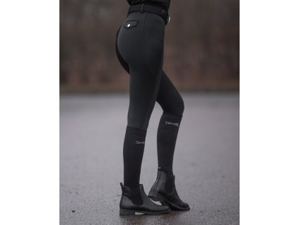 Bryczesy jeździeckie Active Loui Fager, lej kolanowy, damskie, czarne