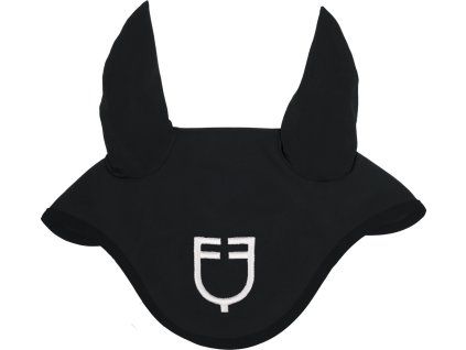 Nauszniki Black Line Equestro, czarne (Rozmiar FULL)