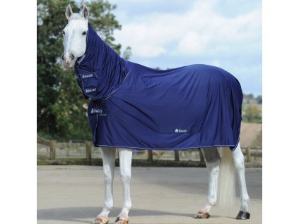 Derka chłodząca Power Bucas, z elementem na szyję, navy/silver